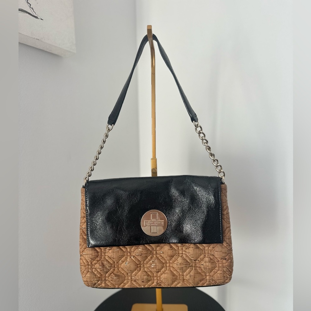 Kate Spade Quilted Cork and Patent Leather Handbag